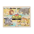 Дерев'яний пазл у рамці, 4 в 1 "Сафарі" Melissa&Doug (MD9366) Melissa & Doug