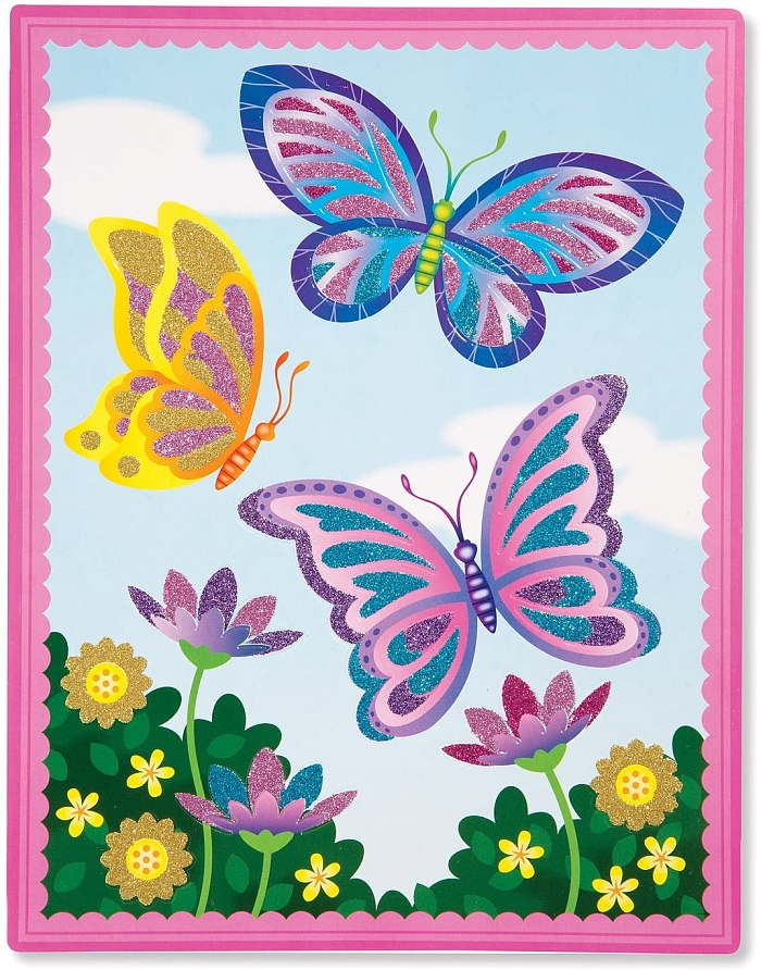 Набір для творчості з блискучими наліпками &quot;Квіти і метелики&quot; Melissa&Doug (MD19511) Melissa & Doug