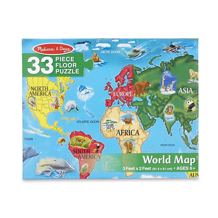 Мега-пазл &quot;Карта світу&quot;, 33 елемента Melissa&Doug (MD10446) Melissa & Doug